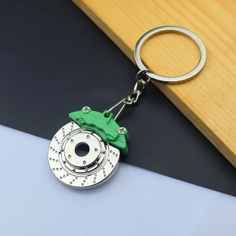 Creative Gift Mini Metal Car Parts Keychain Turbo Gear Hub Keyring Brake Disc Shock Absorber Shifter Pendant Auto Part Key Chain