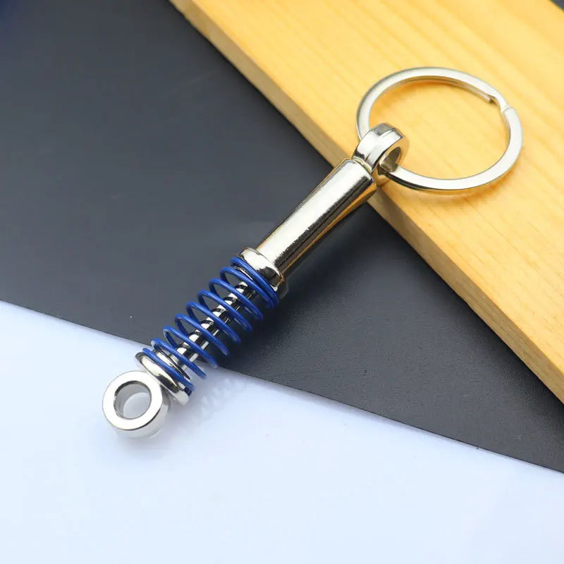 Creative Gift Mini Metal Car Parts Keychain Turbo Gear Hub Keyring Brake Disc Shock Absorber Shifter Pendant Auto Part Key Chain