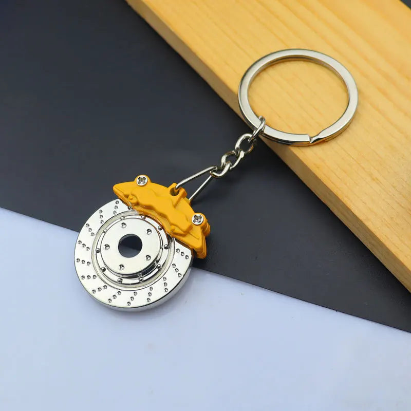 Creative Gift Mini Metal Car Parts Keychain Turbo Gear Hub Keyring Brake Disc Shock Absorber Shifter Pendant Auto Part Key Chain