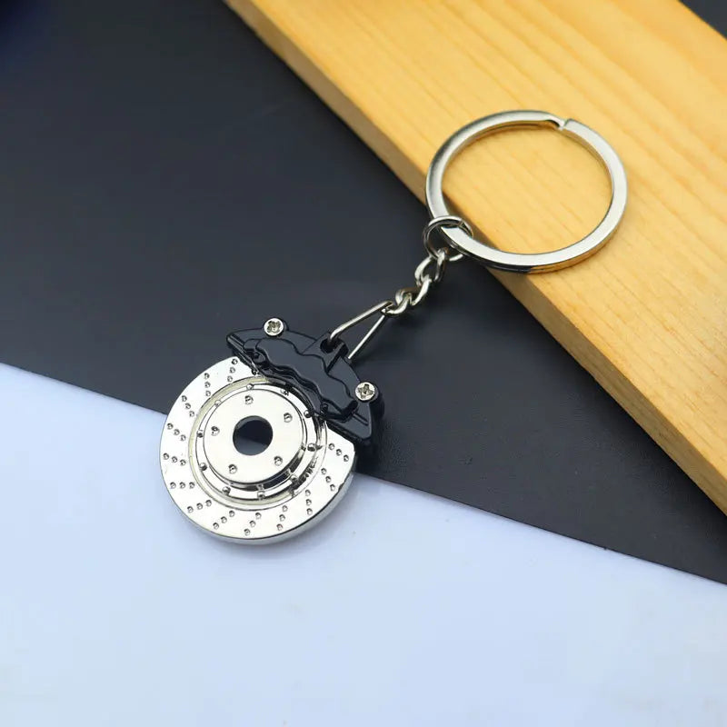 Creative Gift Mini Metal Car Parts Keychain Turbo Gear Hub Keyring Brake Disc Shock Absorber Shifter Pendant Auto Part Key Chain