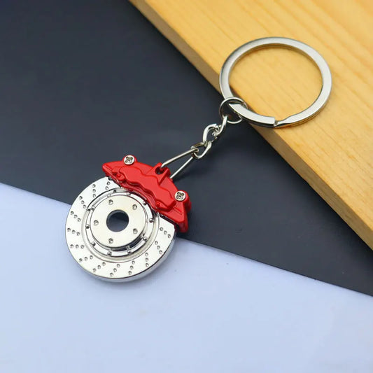 Creative Gift Mini Metal Car Parts Keychain Turbo Gear Hub Keyring Brake Disc Shock Absorber Shifter Pendant Auto Part Key Chain