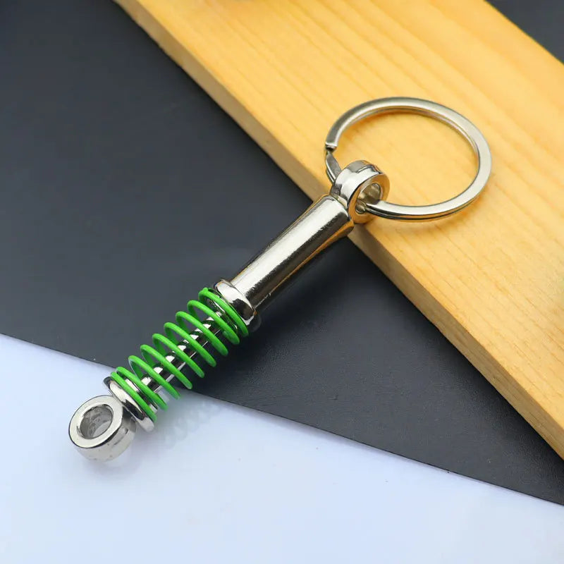Creative Gift Mini Metal Car Parts Keychain Turbo Gear Hub Keyring Brake Disc Shock Absorber Shifter Pendant Auto Part Key Chain
